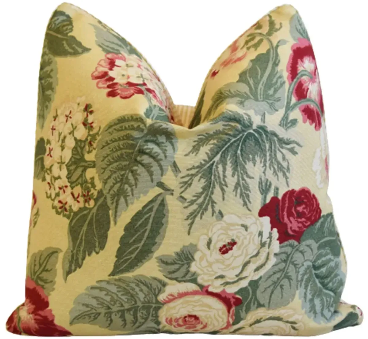 Designer Botanical & Rose Floral Pillow