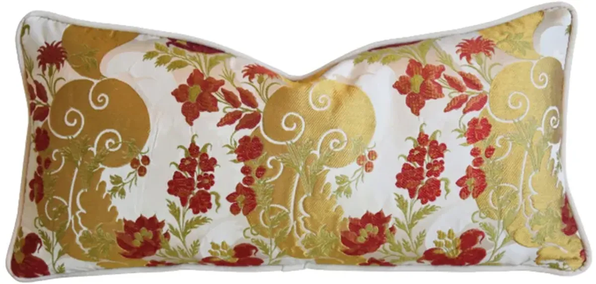 Old World Weavers Floral Silk Pillow