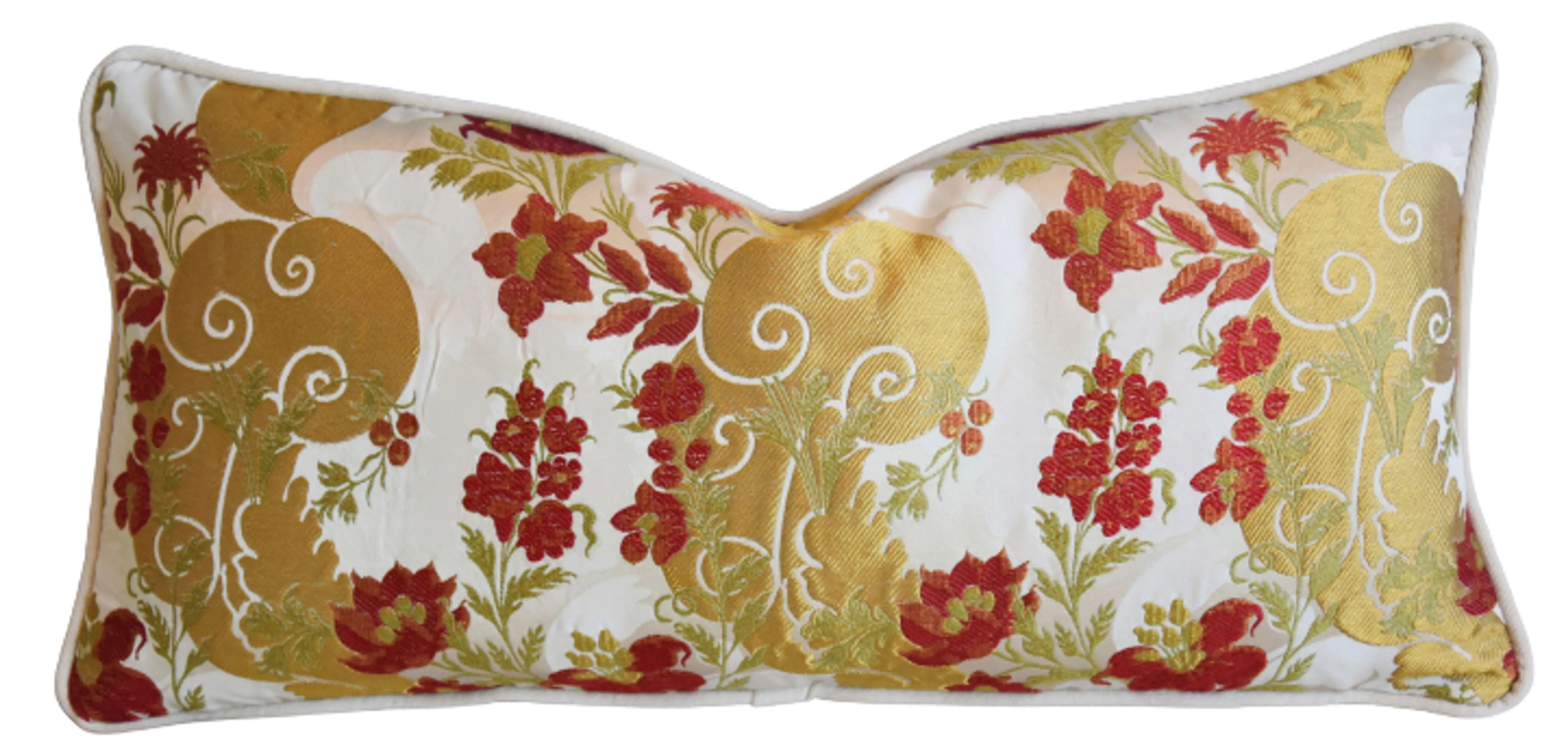 Old World Weavers Floral Silk Pillow