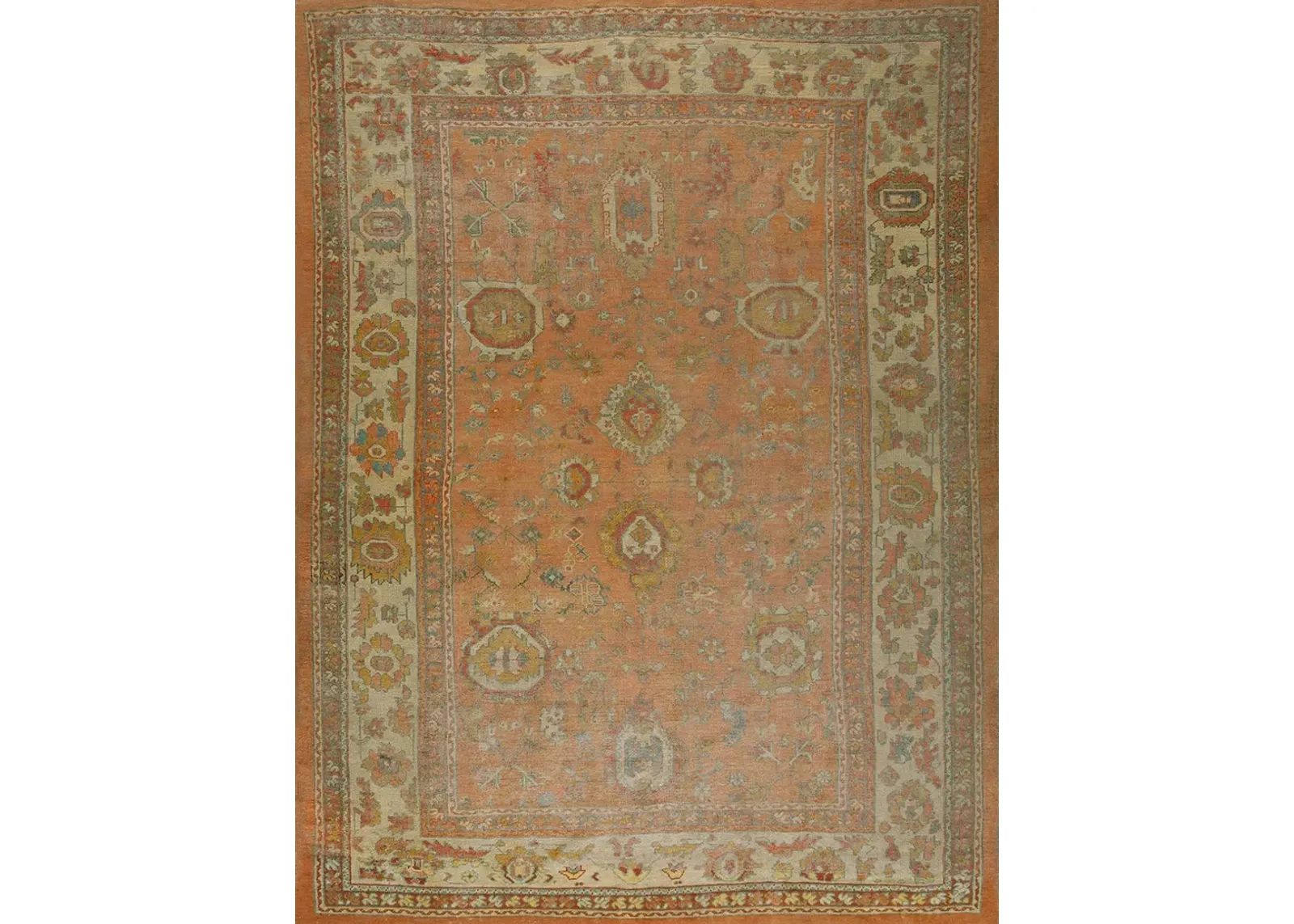 19th Century Turkish Oushak Carpet - Blue