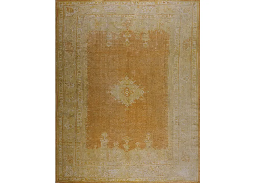 Late 19th Century Turkish Oushak Carpet - Beige