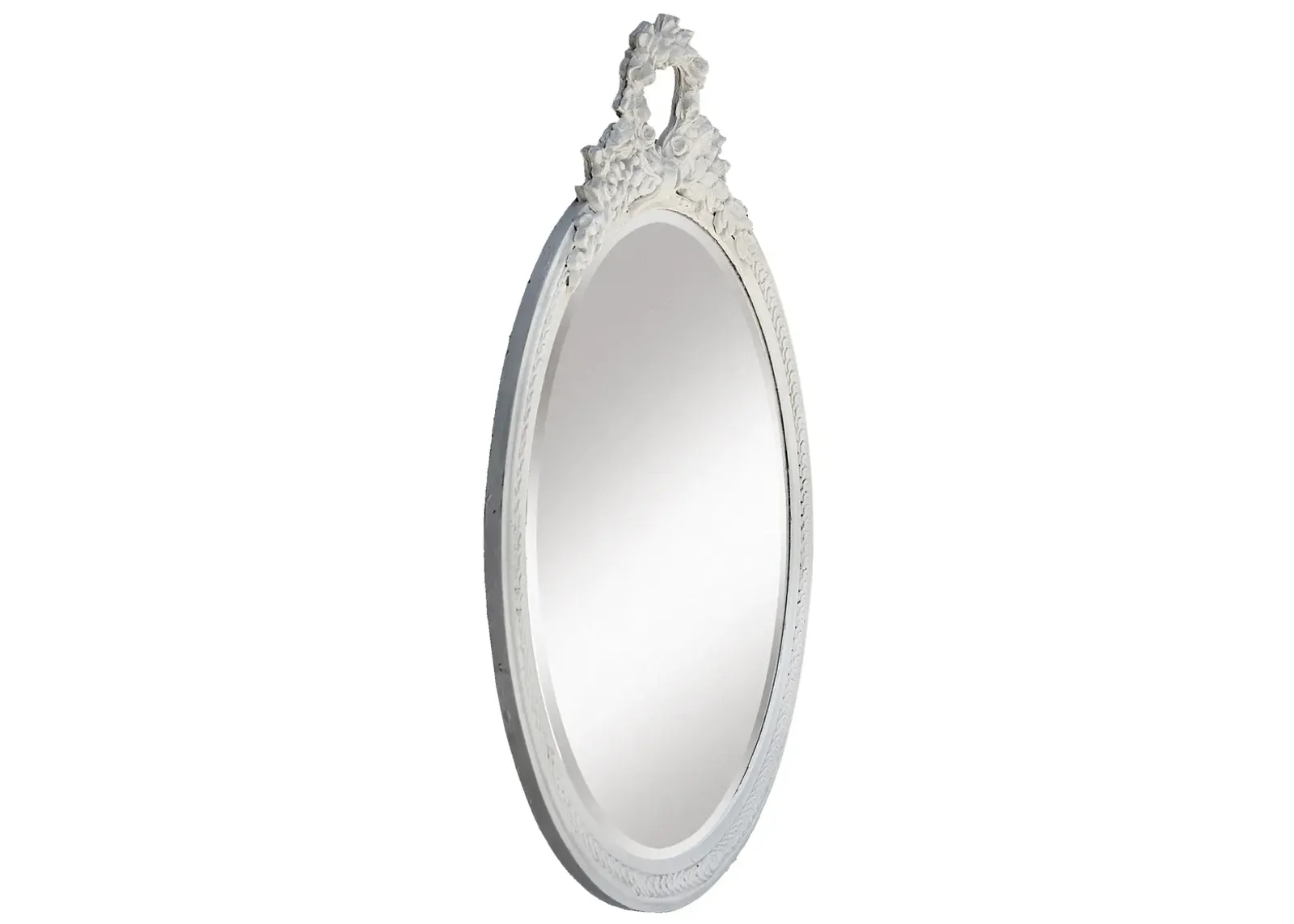 White Mirror with Ribbon & Bow Crest