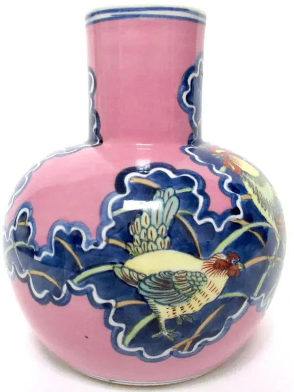 1920s Japanese Hand-Painted Vase - The Emporium Ltd. - Pink
