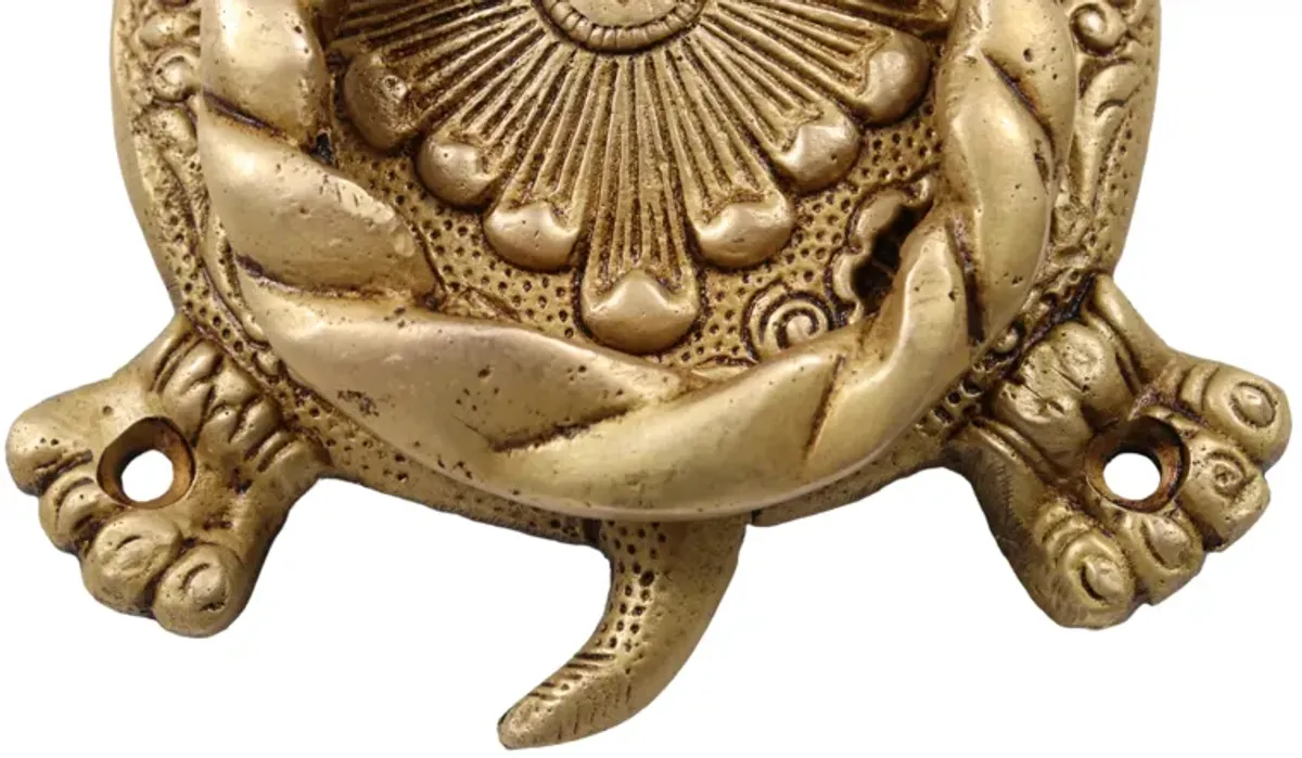 Gold Brass Turtle Door Knocker