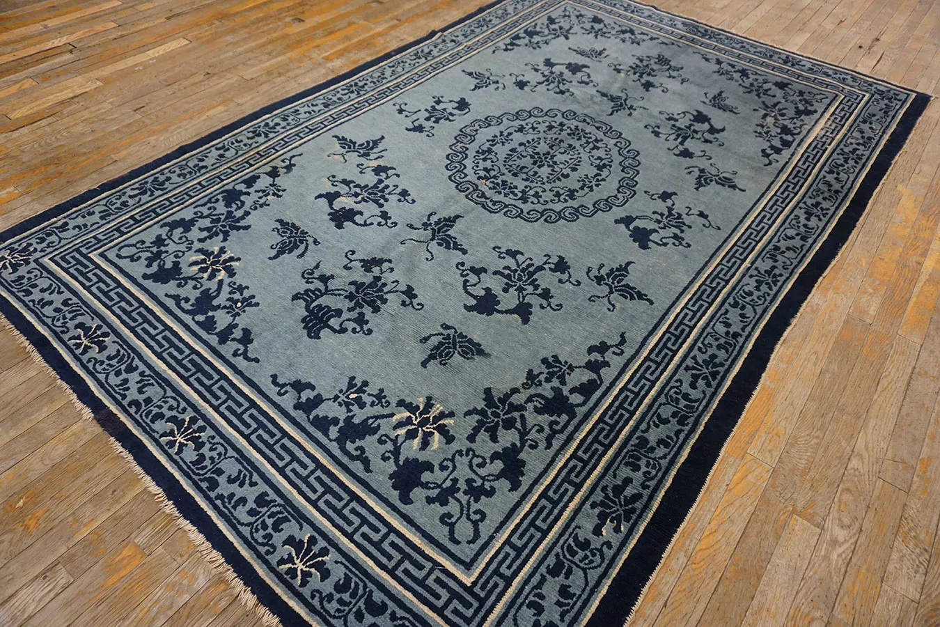 Mid 19th Century Chinese Ningxia Carpet - Blue