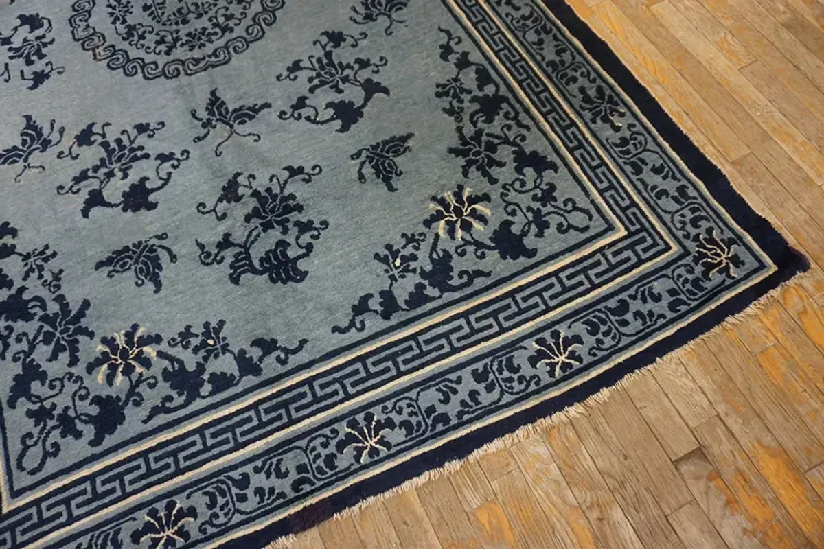 Mid 19th Century Chinese Ningxia Carpet - Blue