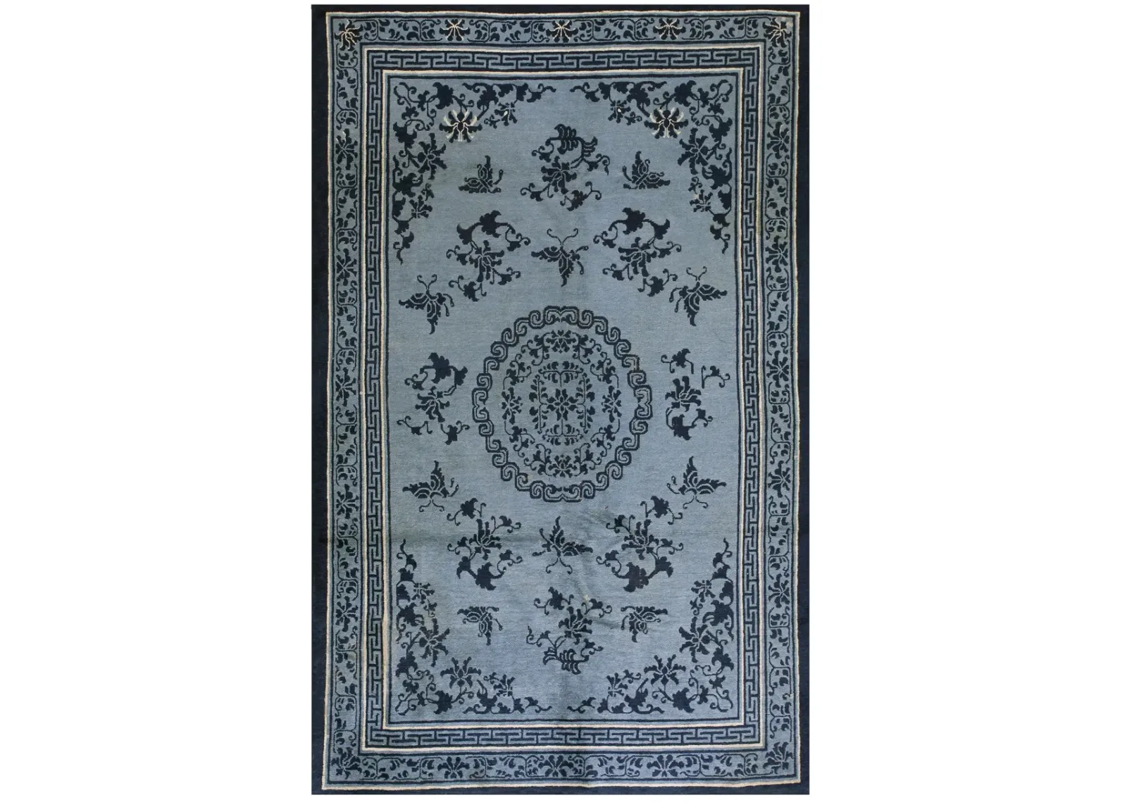 Mid 19th Century Chinese Ningxia Carpet - Blue