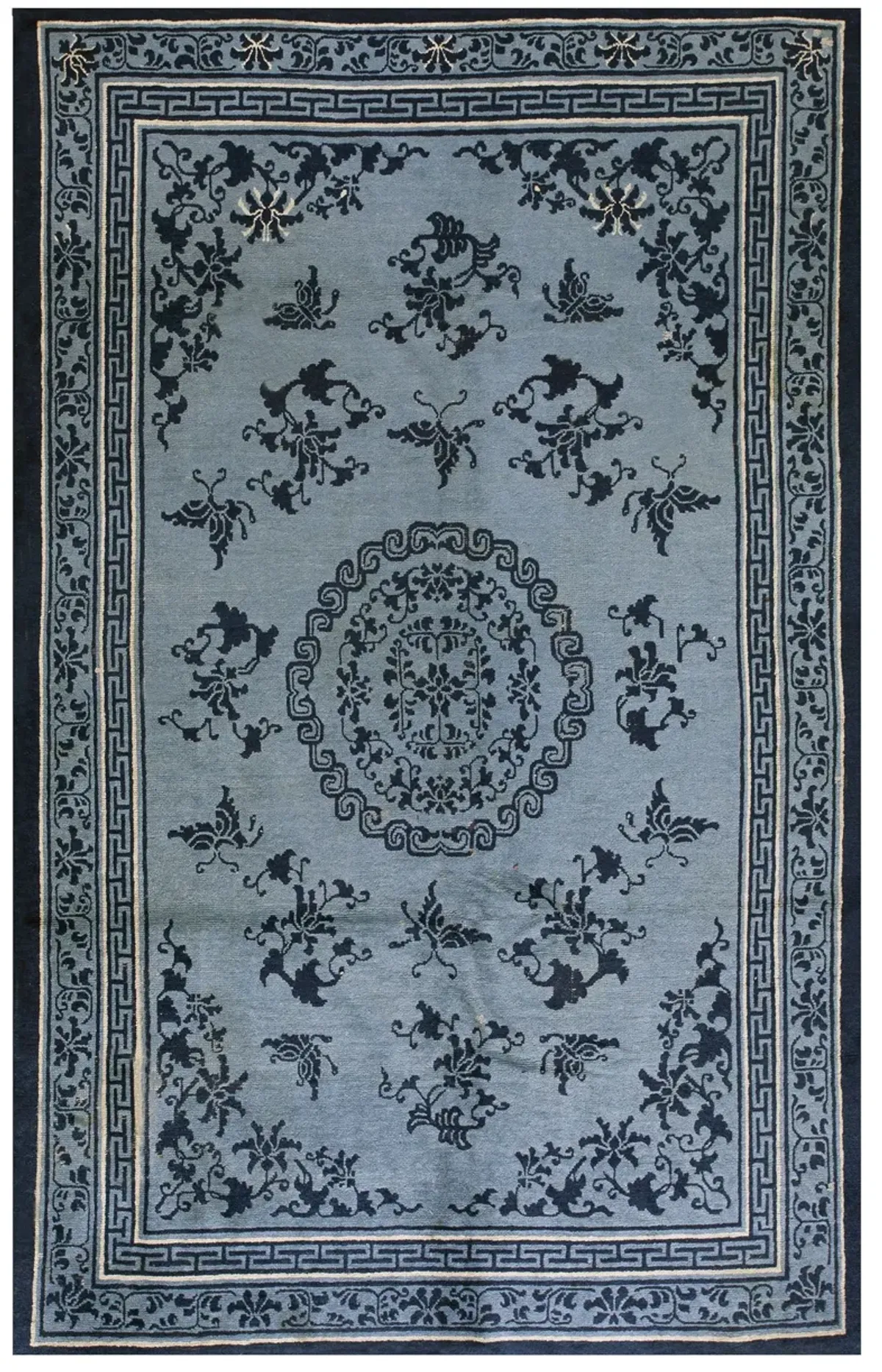 Mid 19th Century Chinese Ningxia Carpet - Blue