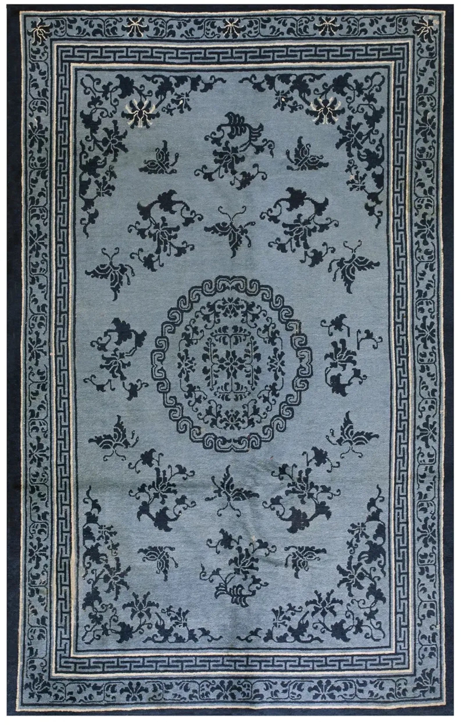 Mid 19th Century Chinese Ningxia Carpet - Blue