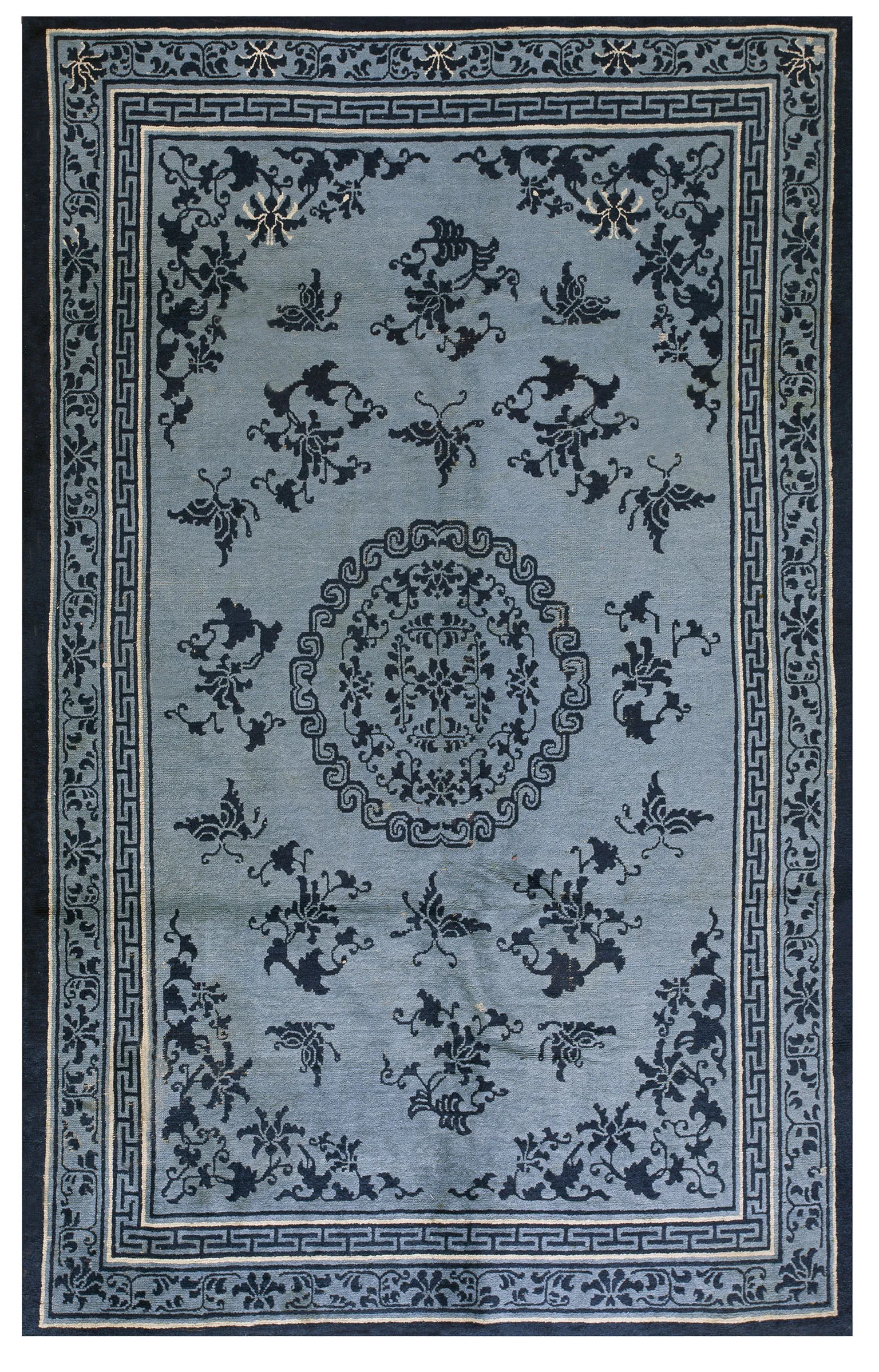 Mid 19th Century Chinese Ningxia Carpet - Blue