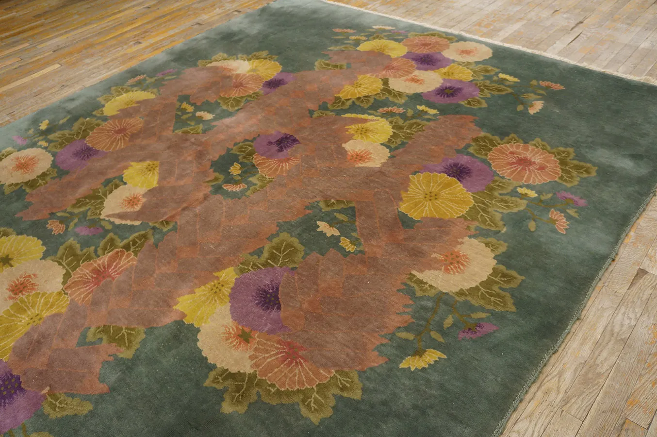 1920s Chinese Art Deco Carpet by Nichols - green