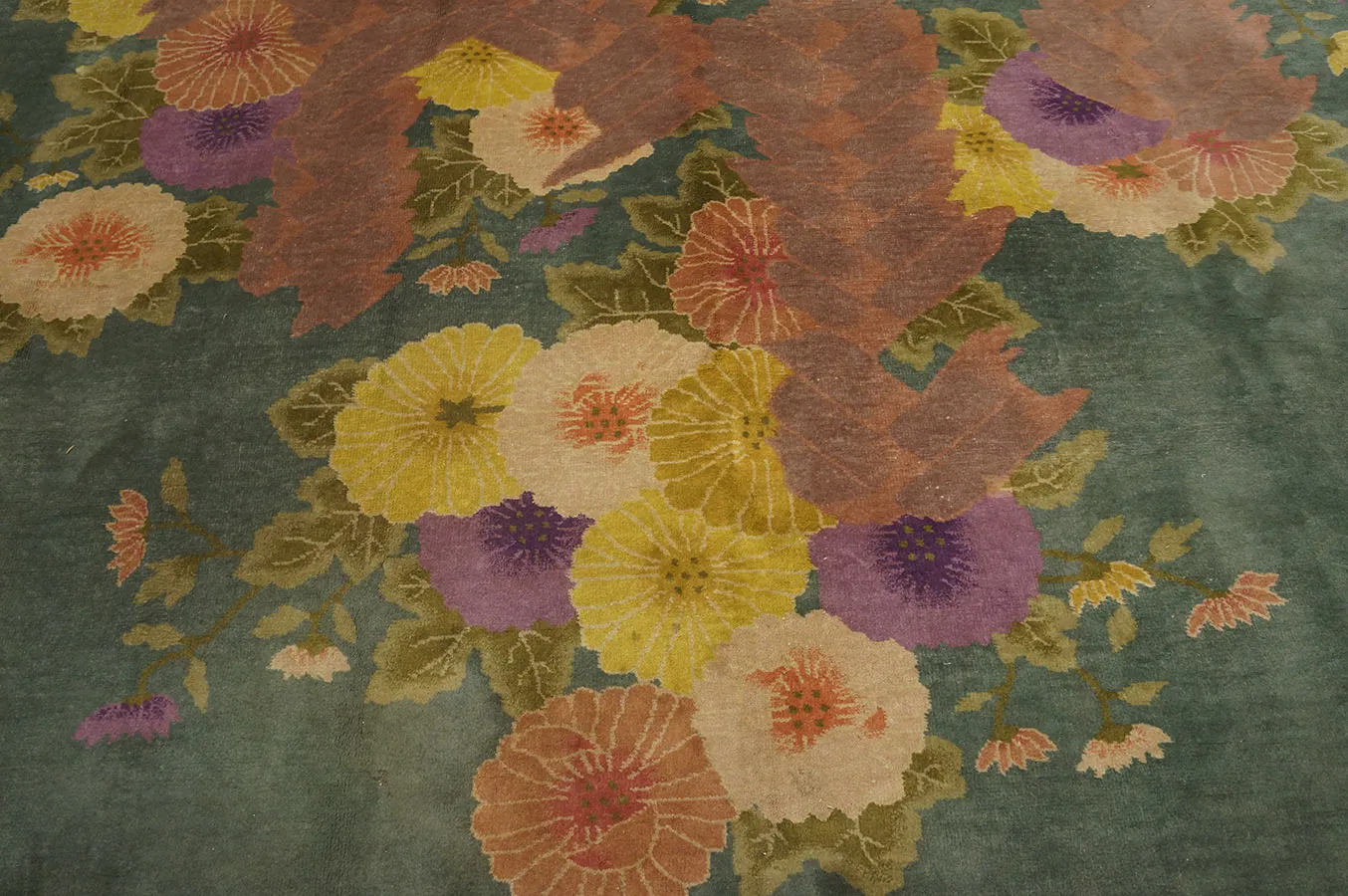 1920s Chinese Art Deco Carpet by Nichols - green