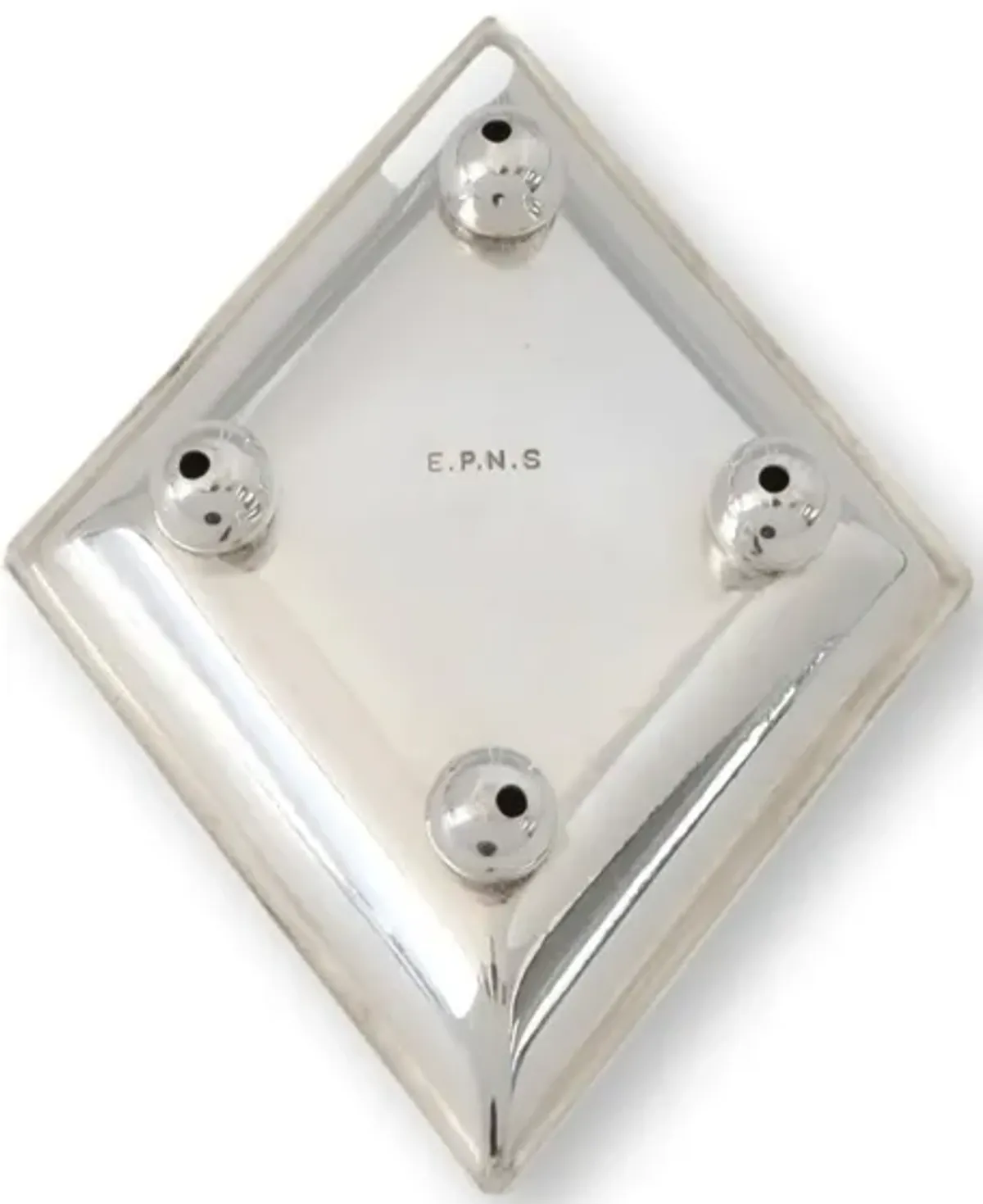 SS Gascon Diamond Shaped Trinket Dish - New England Mercantile - Silver