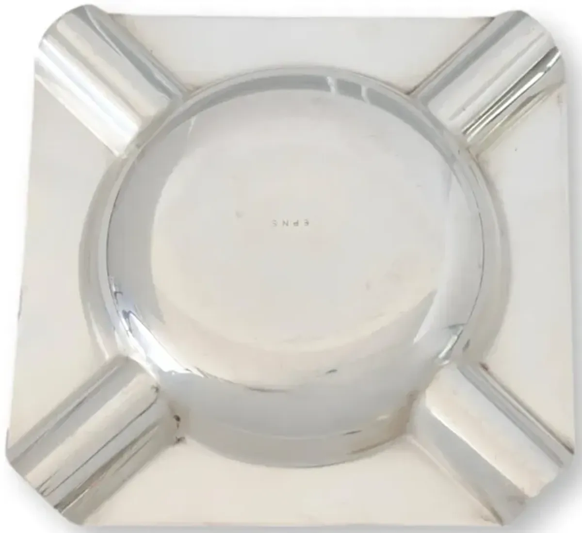 1980s HMS Battleaxe Dining Room Ashtray - Silver