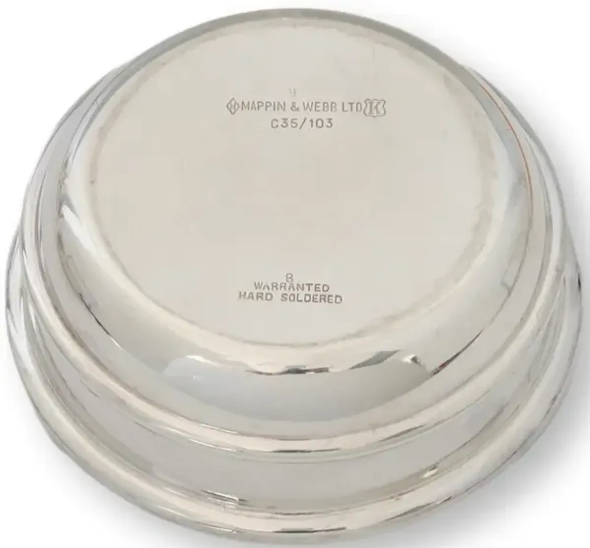 Midcentury Orient Line Coaster / Dish - Silver