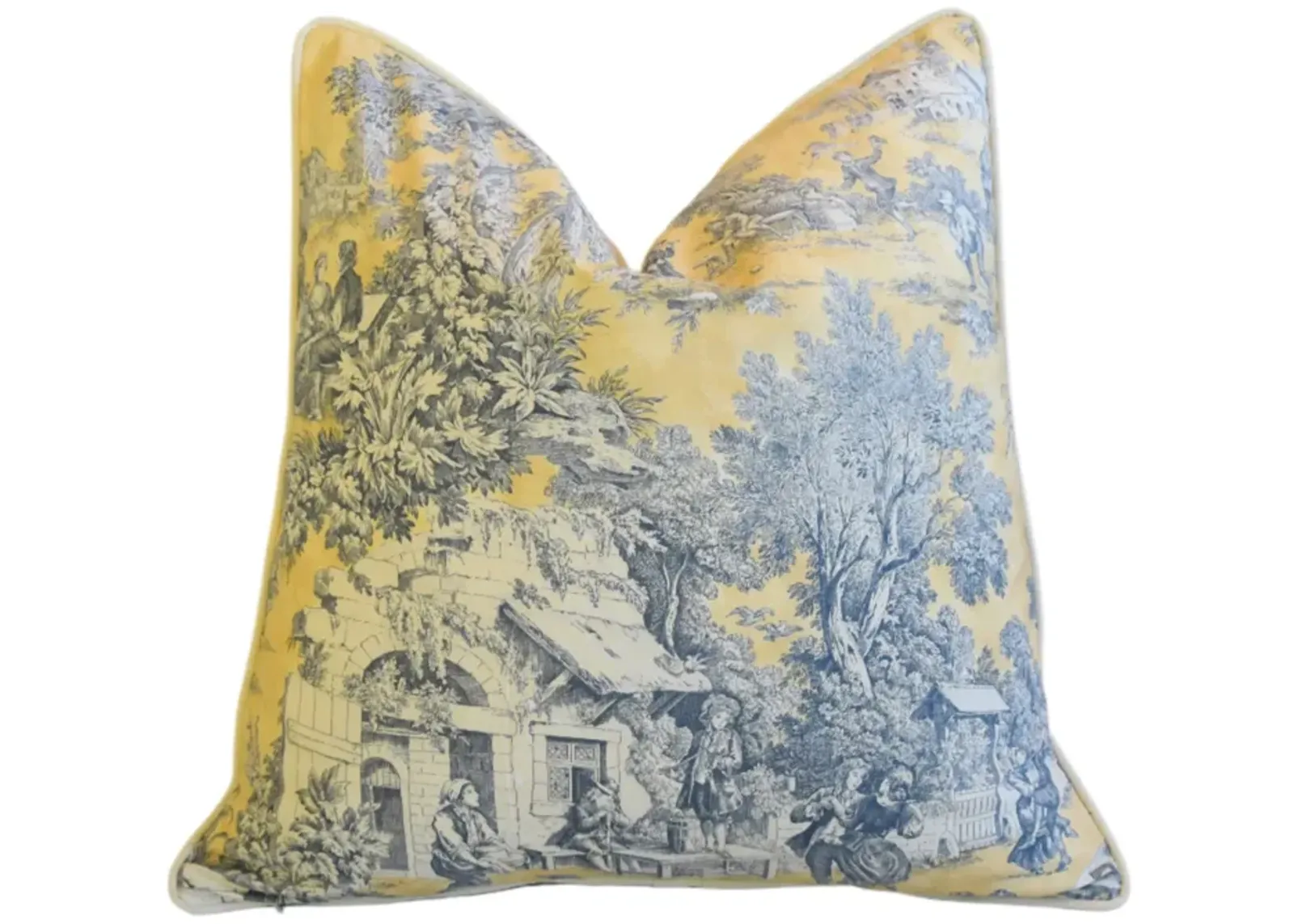 French Countryside Cottage Toile Pillow