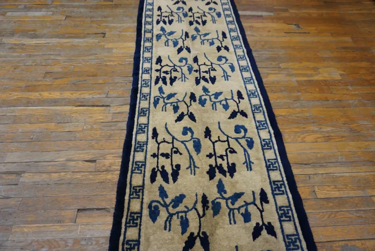 Early 20th Century Chinese Peking Runner - White