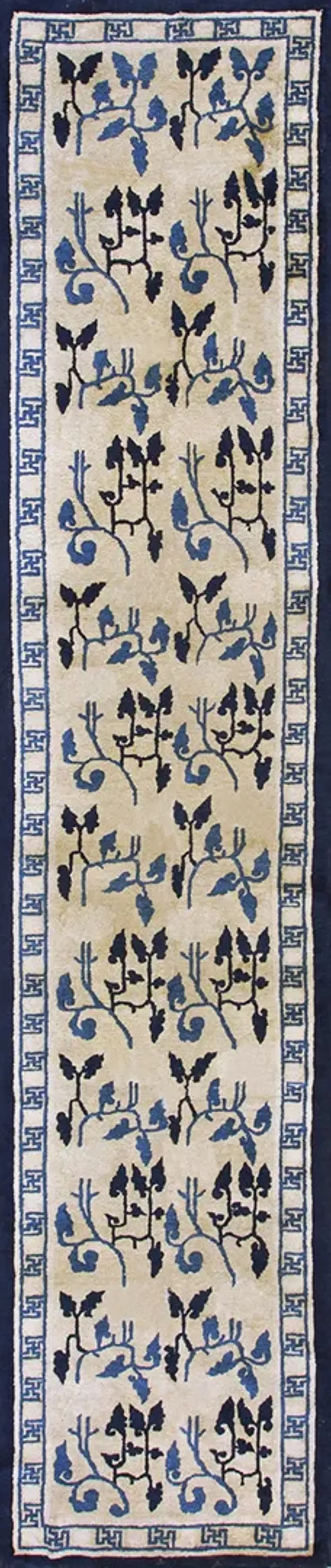 Early 20th Century Chinese Peking Runner - White