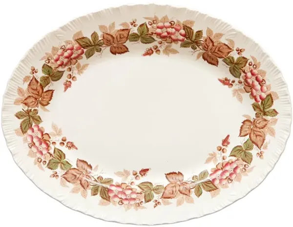 Wedgwood Wild Briar” Ceramic Platter - Interesting Things - Brown