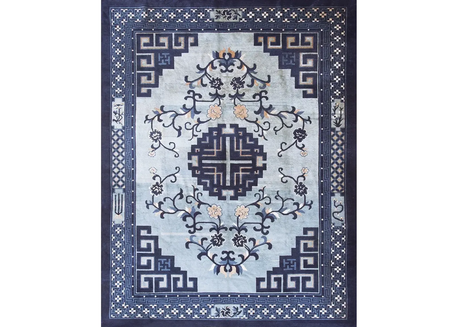 19th Century Chinese Peking Carpet - Blue