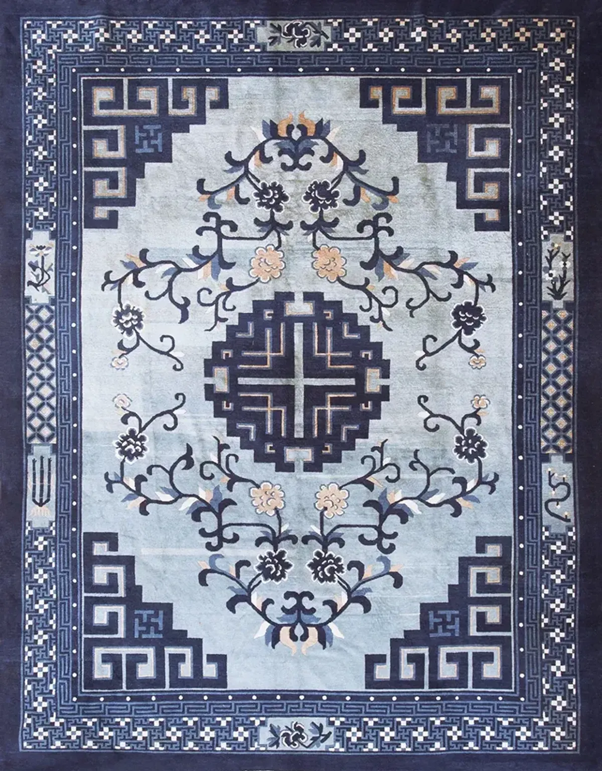 19th Century Chinese Peking Carpet - Blue