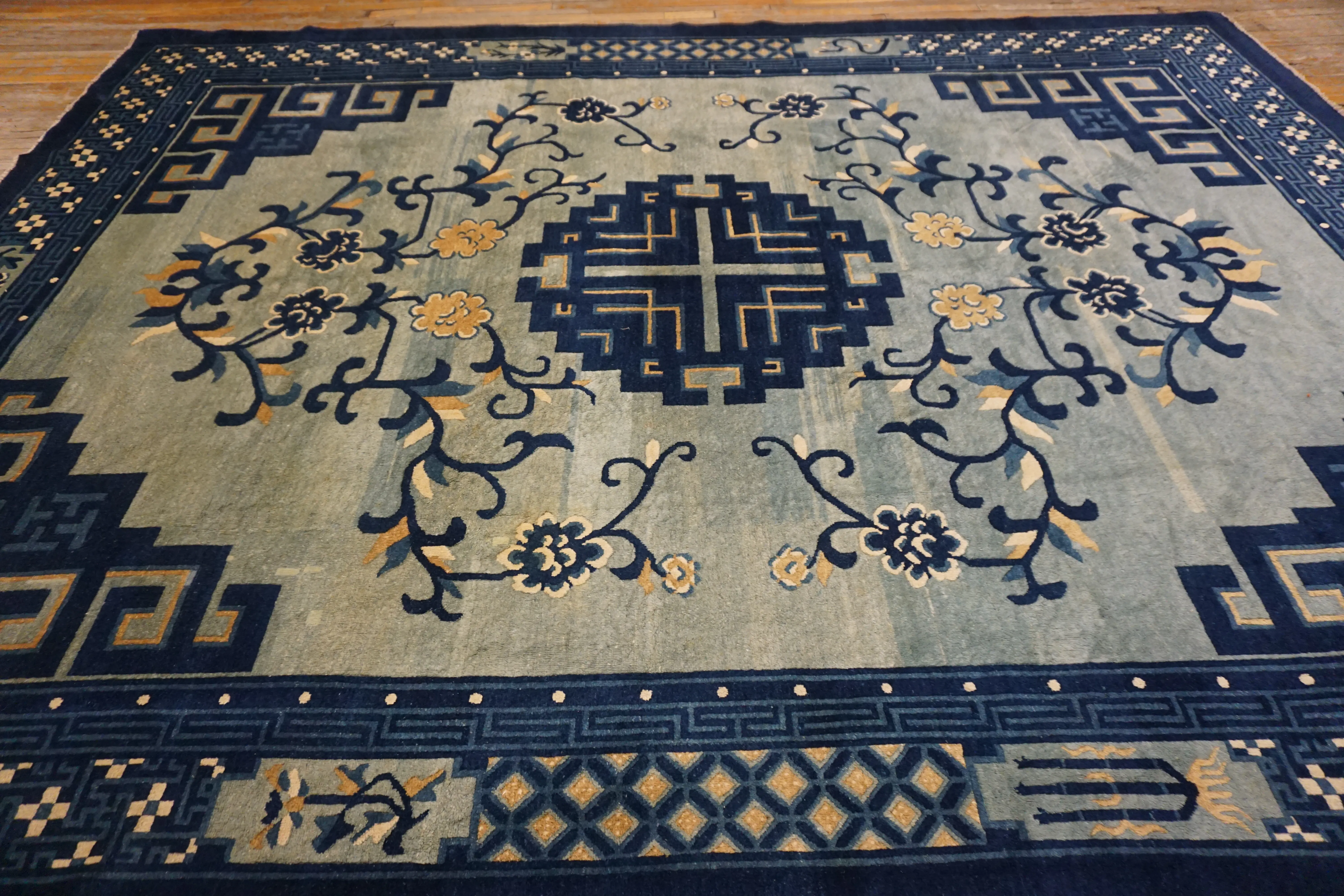 19th Century Chinese Peking Carpet - blue
