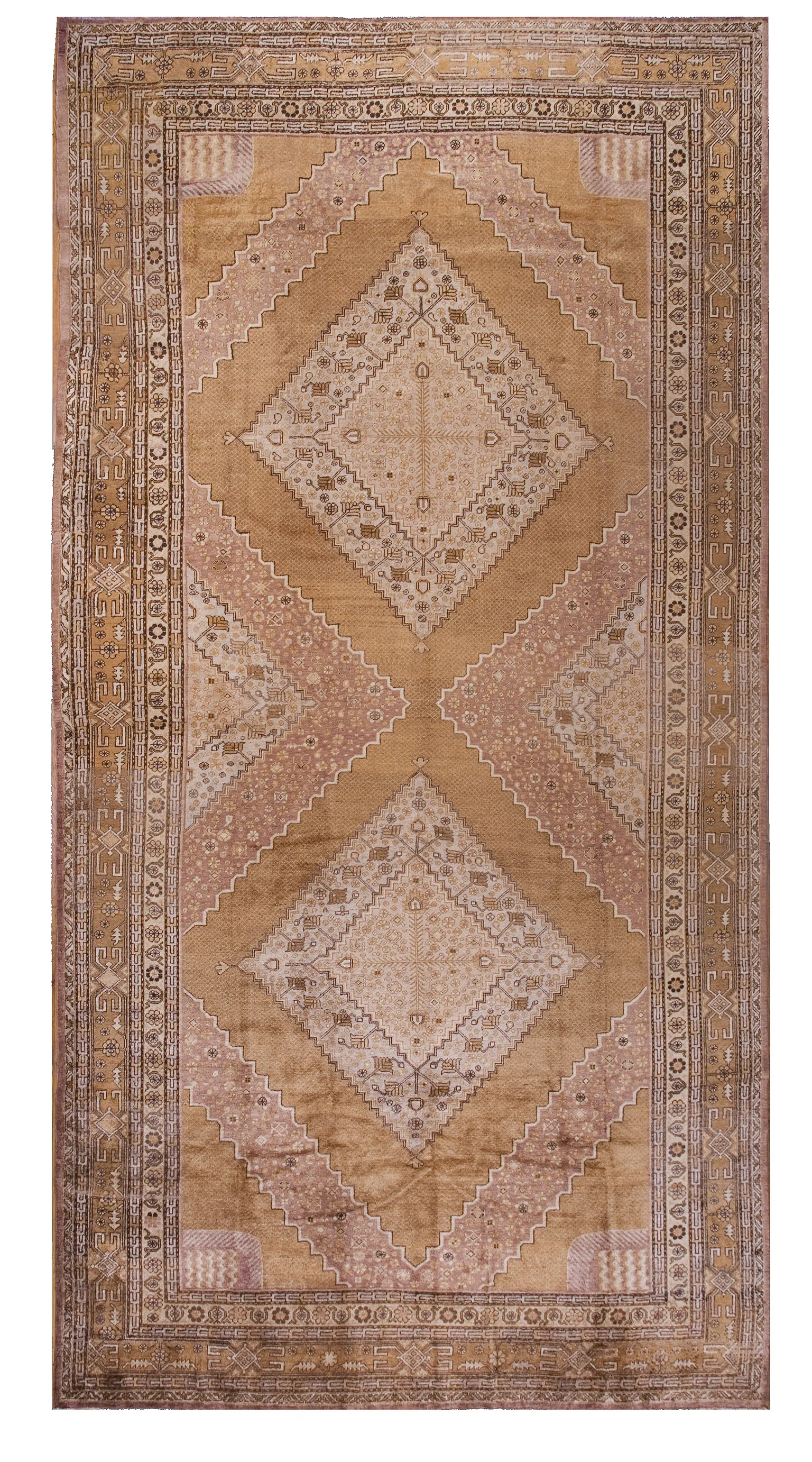 1930's Central Asian Khotan Carpet - Pink