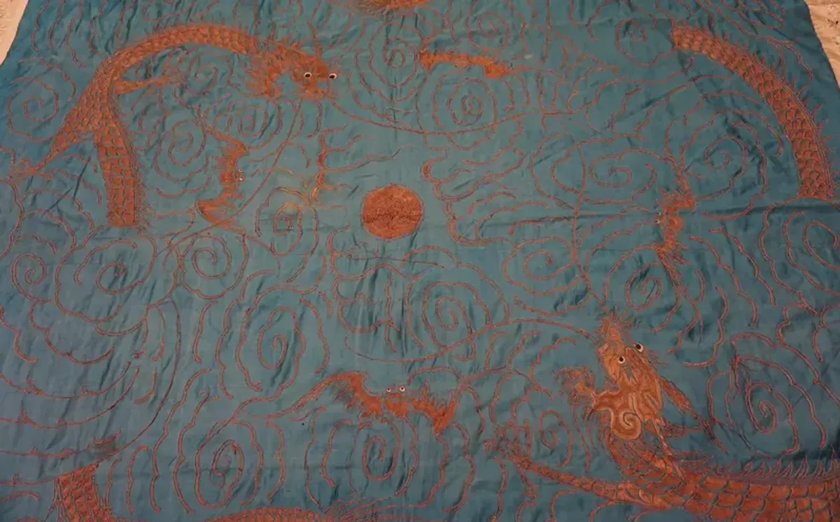 Early 20th Century Silk Chinese - Blue