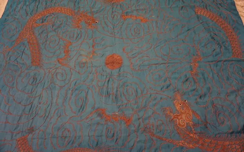 Early 20th Century Silk Chinese - Blue