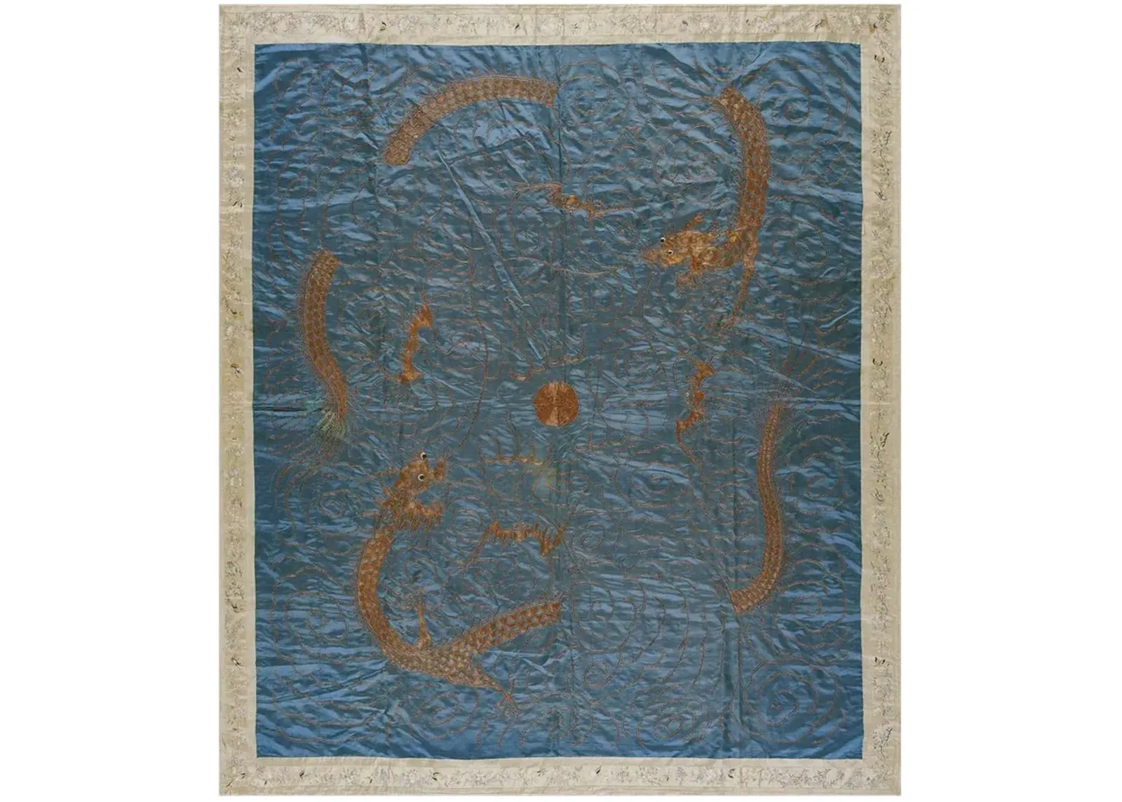 Early 20th Century Silk Chinese - Blue