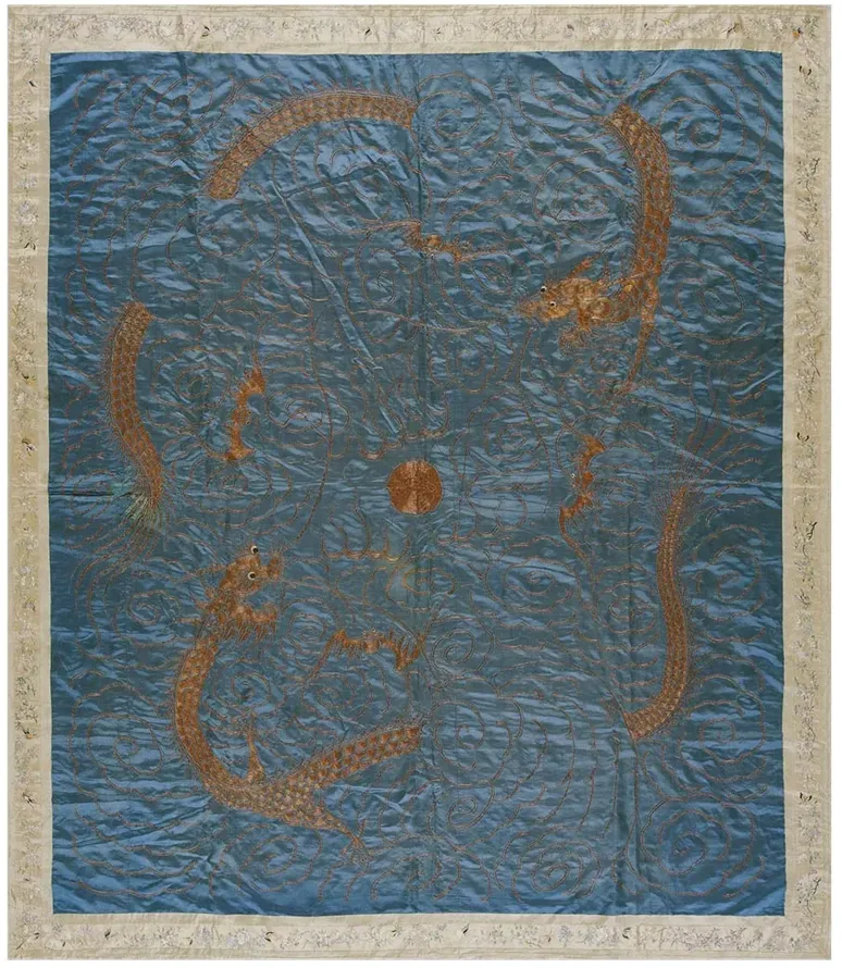 Early 20th Century Silk Chinese - Blue