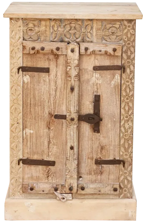 Small Rustic Farmhouse Cabinet - Brown