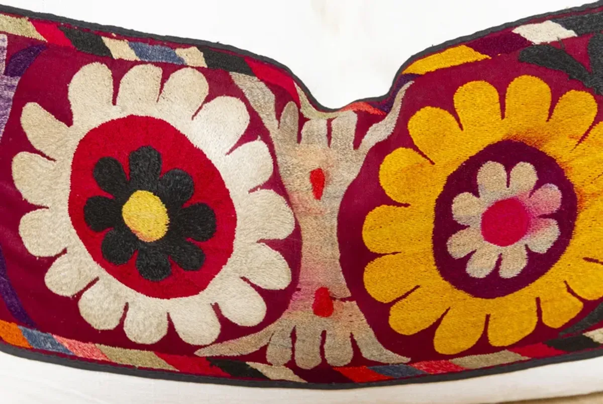 Freesia Antique Uzbek Suzani Pillow