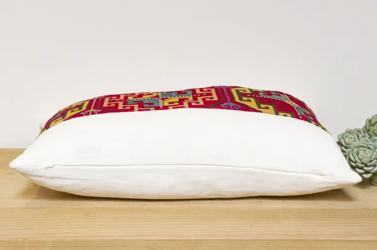 Akila Antique Lakai Tribe Linen Pillow - Handcrafted