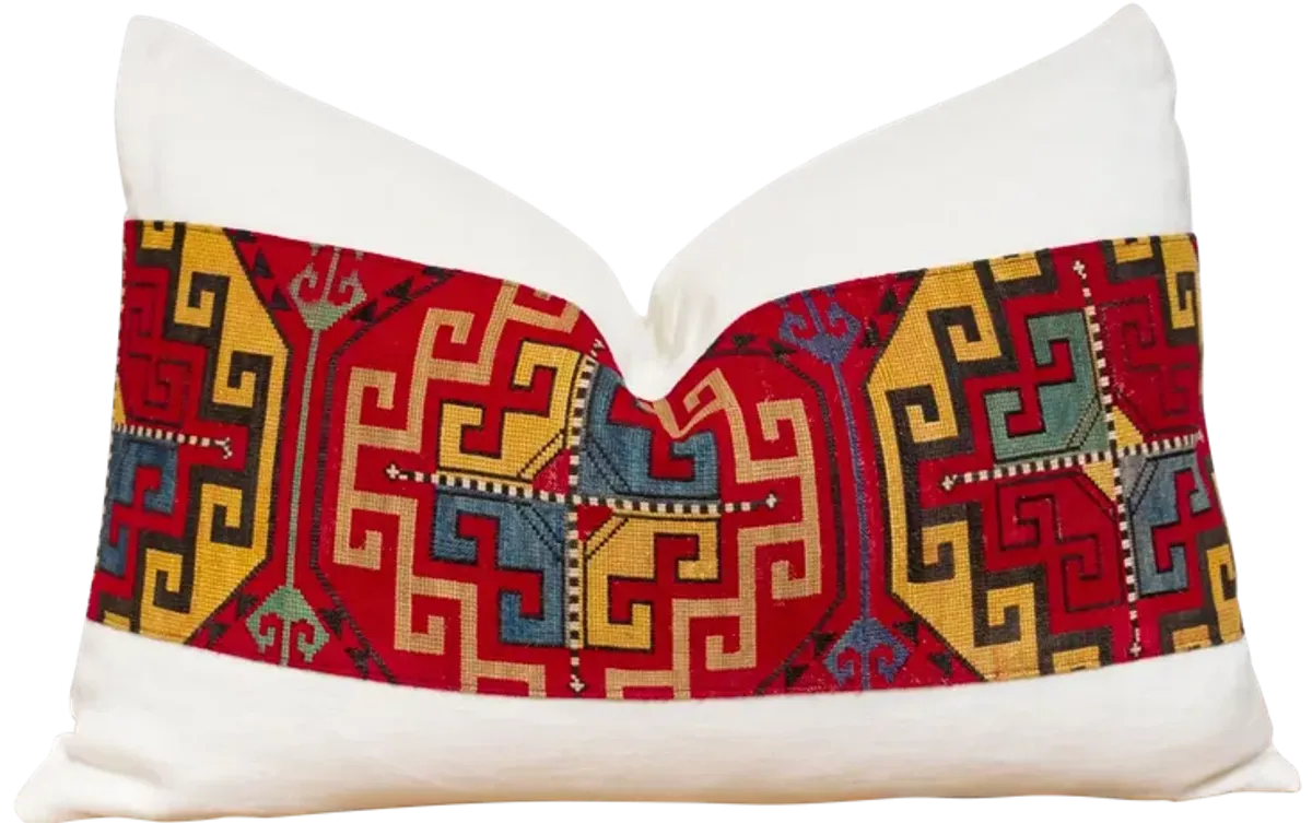 Akila Antique Lakai Tribe Linen Pillow - Handcrafted