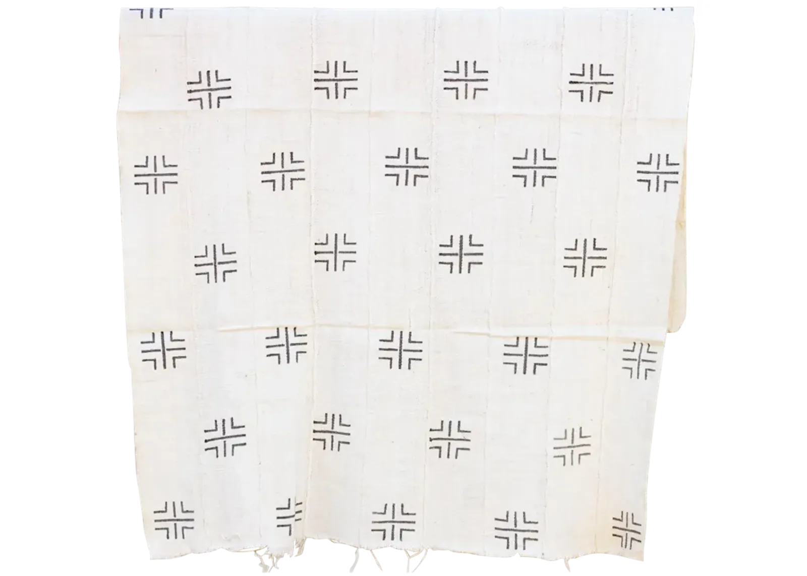 Tribal Motif White & Black Mudcloth