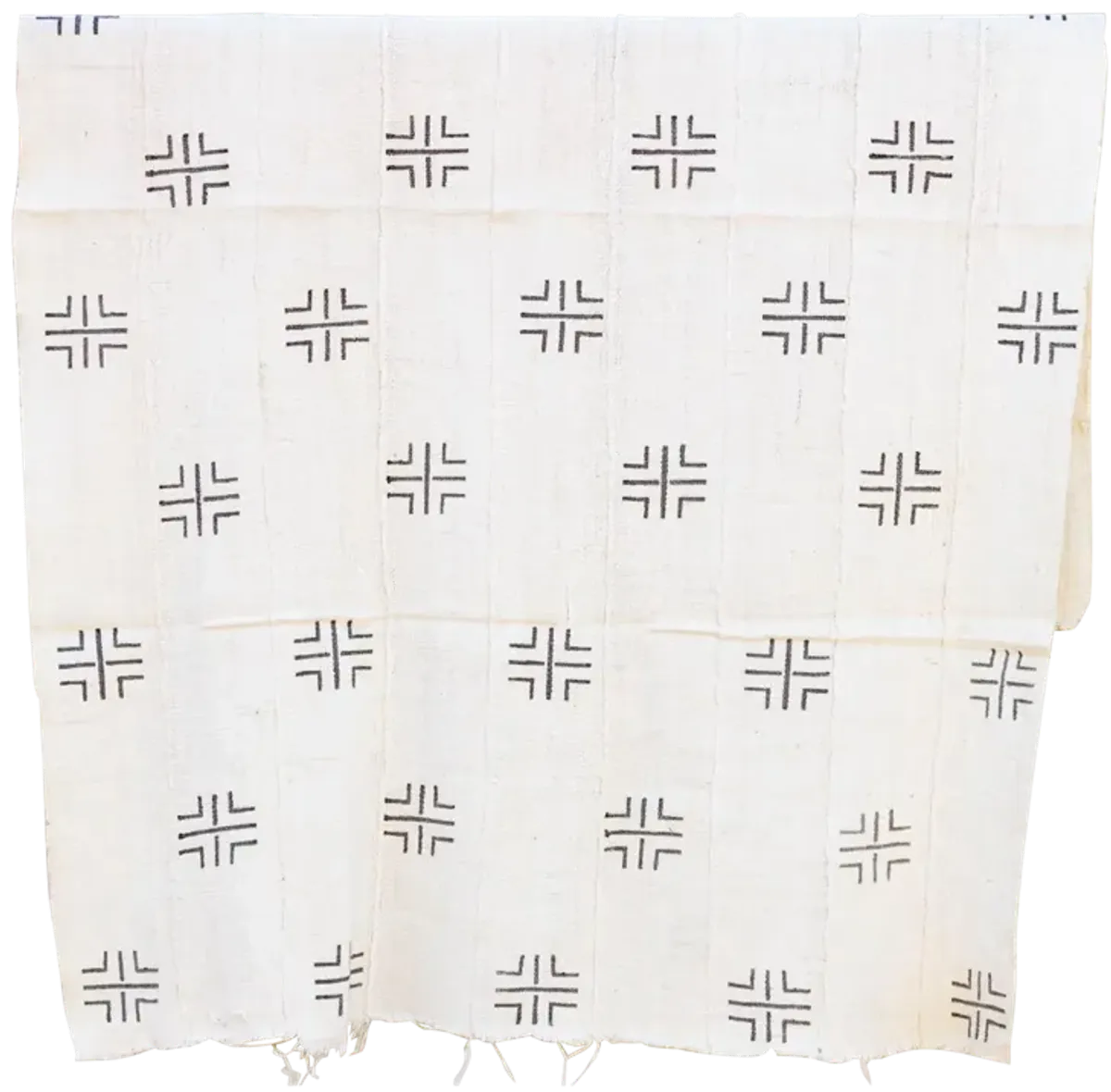 Tribal Motif White & Black Mudcloth