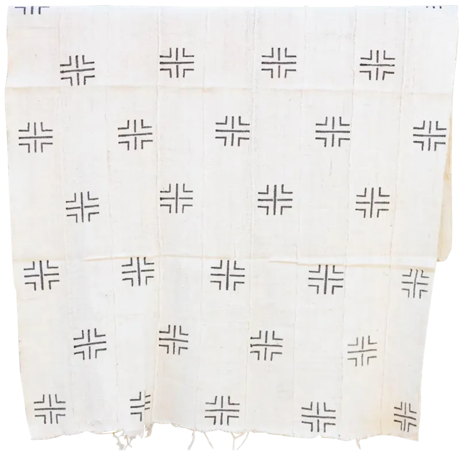 Tribal Motif White & Black Mudcloth