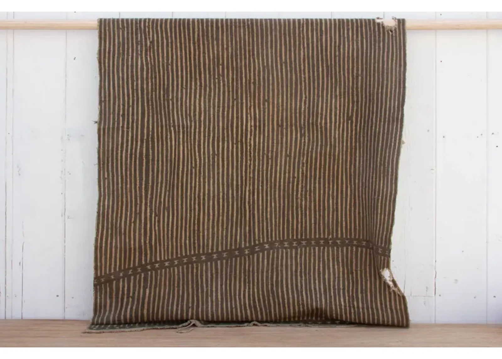 West African Striped Mudcloth - Black