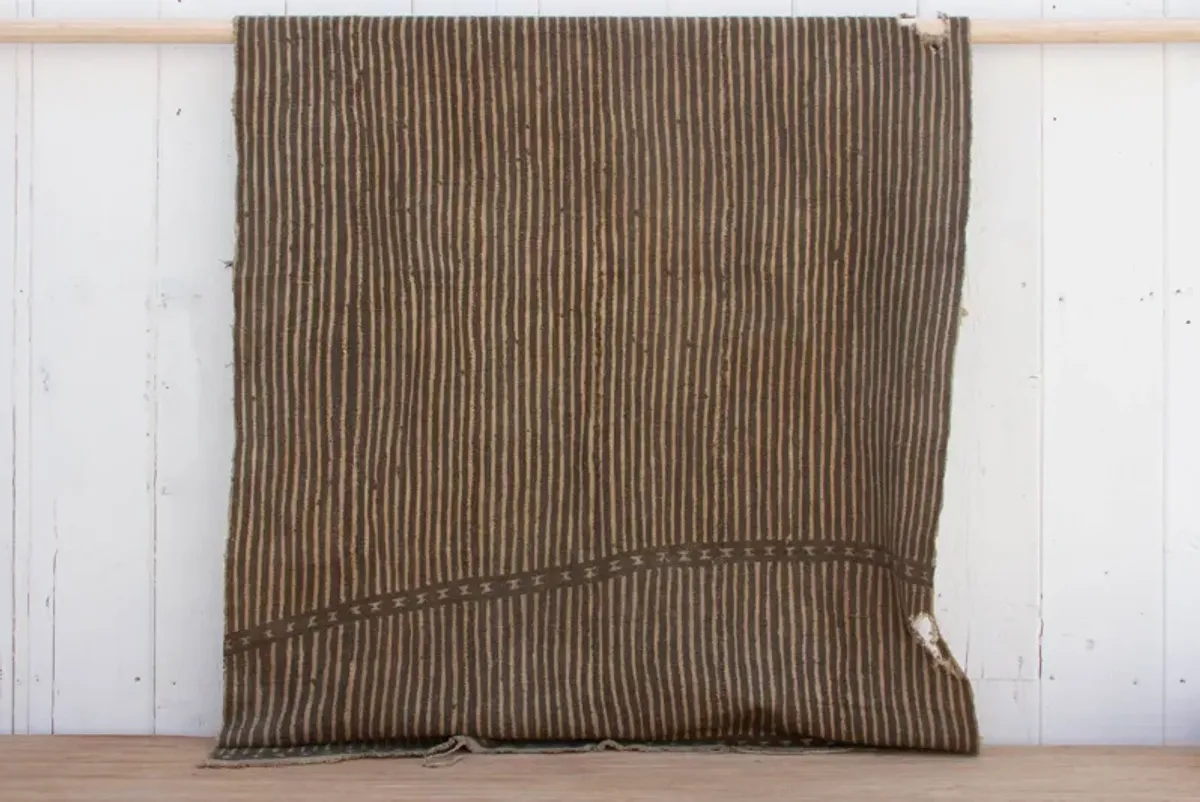 West African Striped Mudcloth - Black