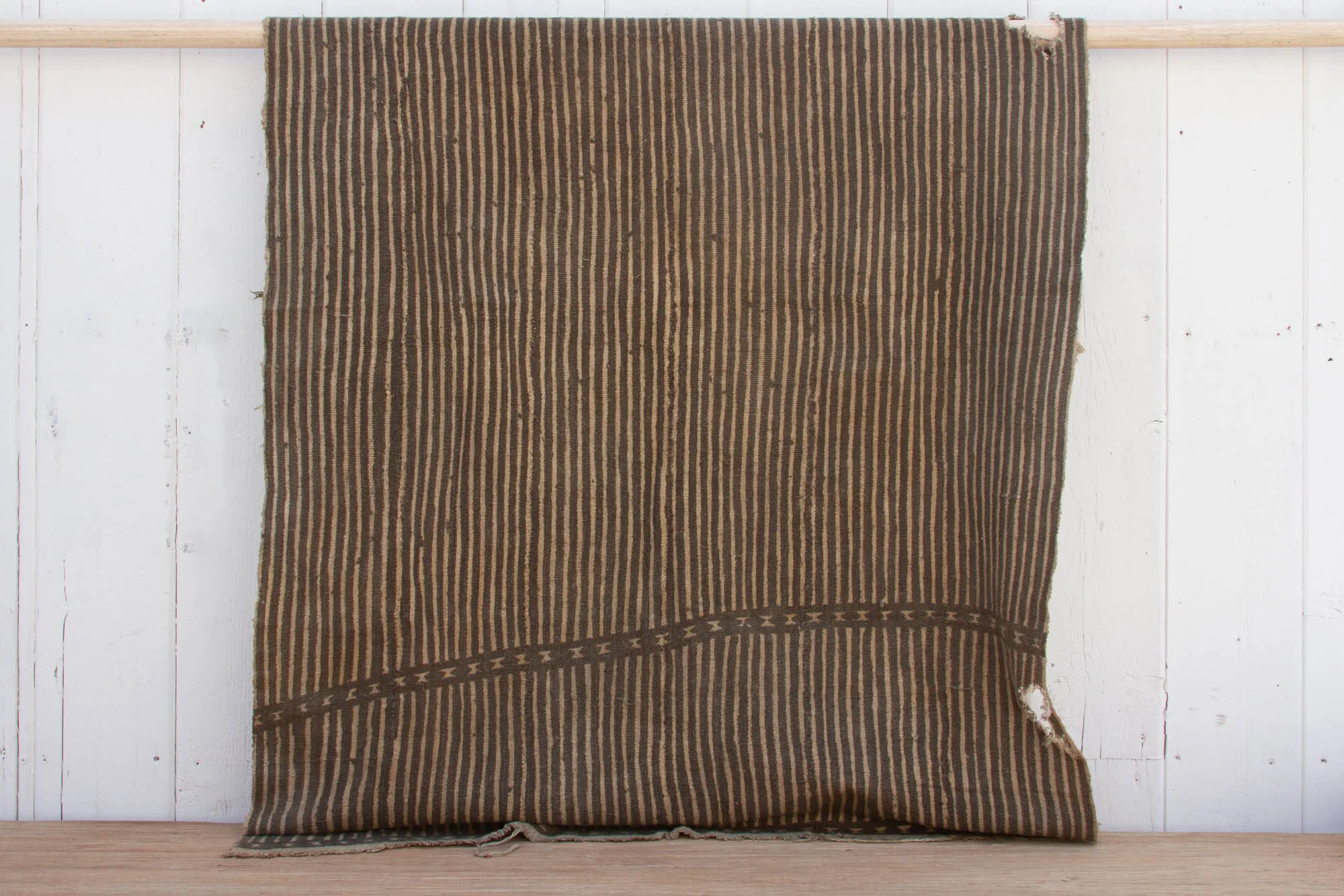 West African Striped Mudcloth - Black