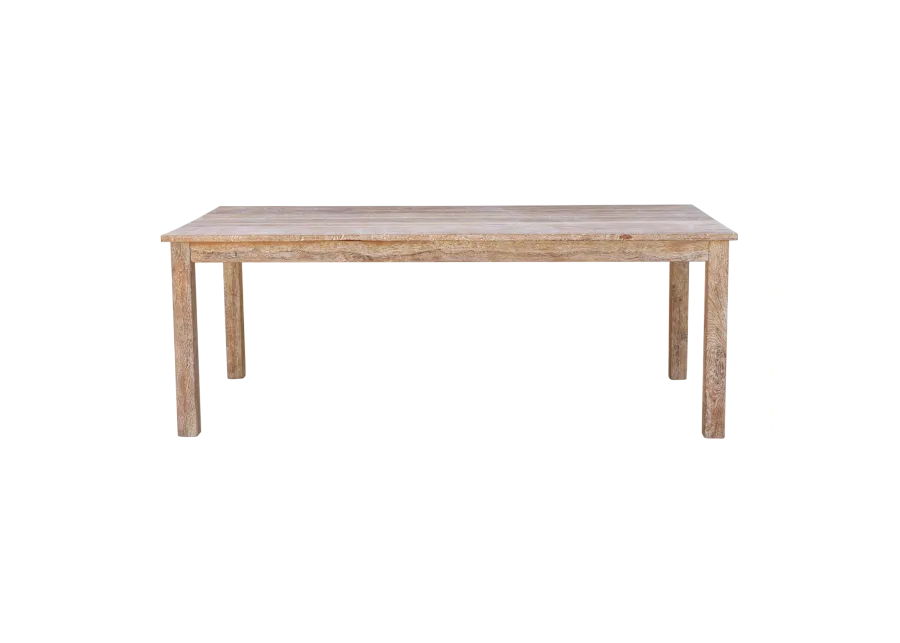 Whitewash Rustic Parson 7’ Dining Table