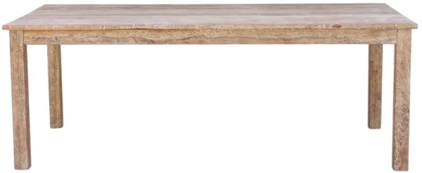 Whitewash Rustic Parson 7 Dining Table - de-cor