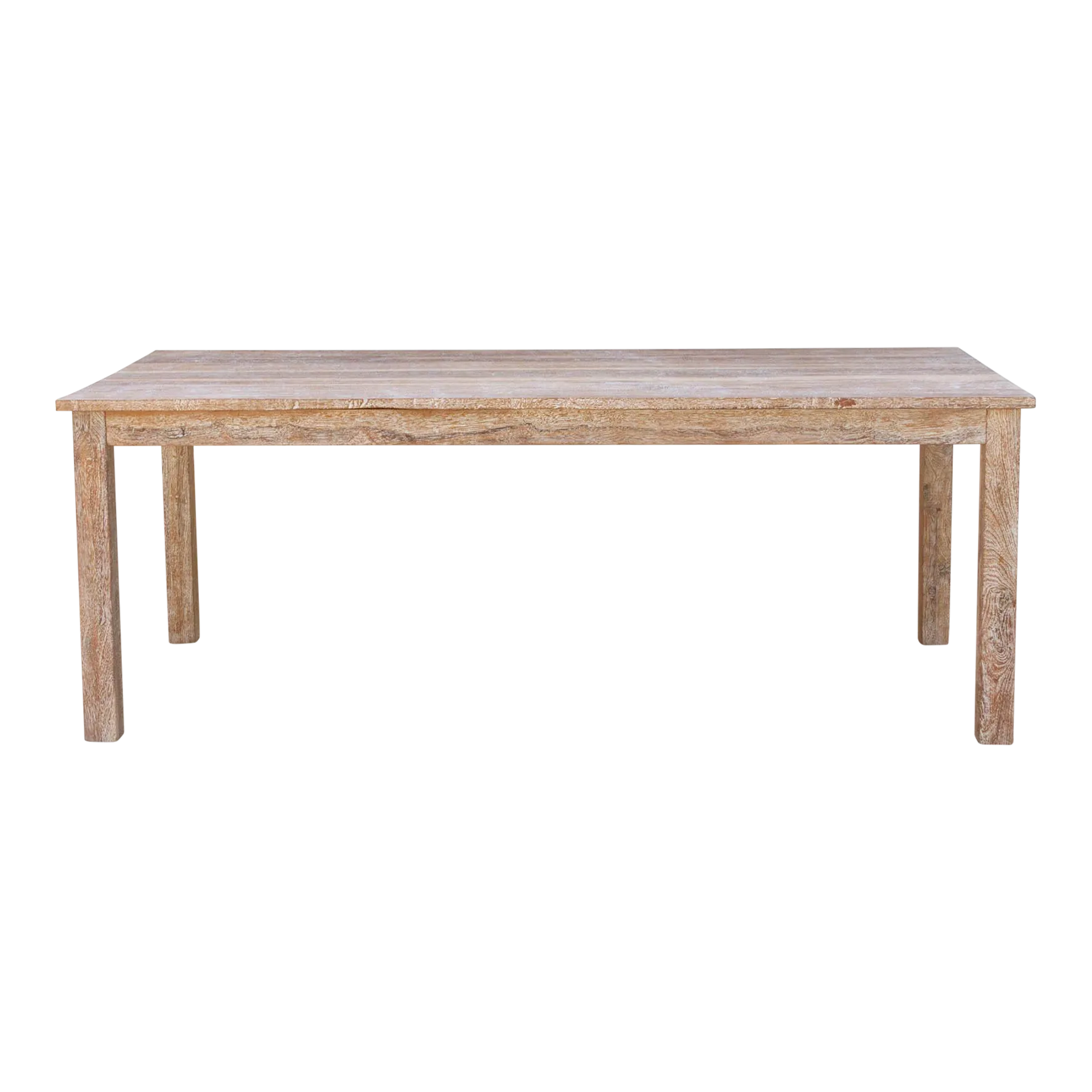 Whitewash Rustic Parson 7’ Dining Table