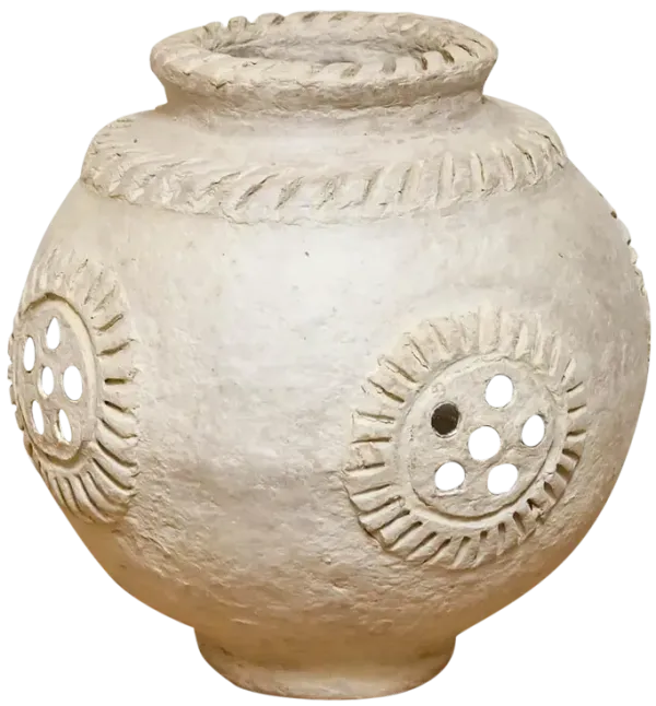 Kashmiri Paper Mache Pot - de-cor - Handcrafted