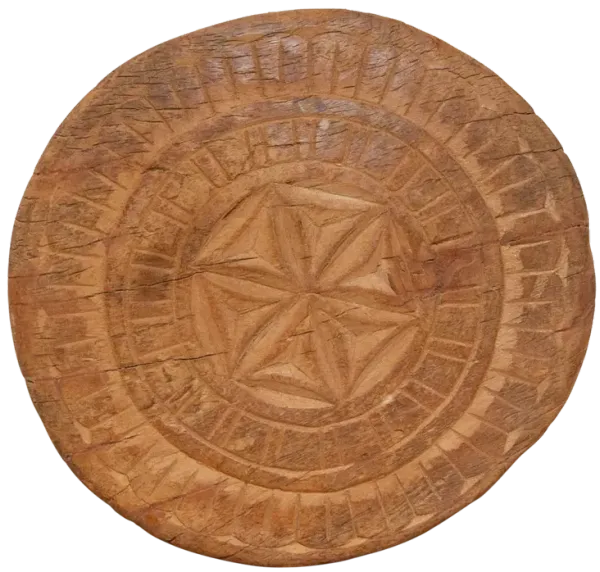 Rustic Carved Light Brown Plate - de-cor - Handcrafted