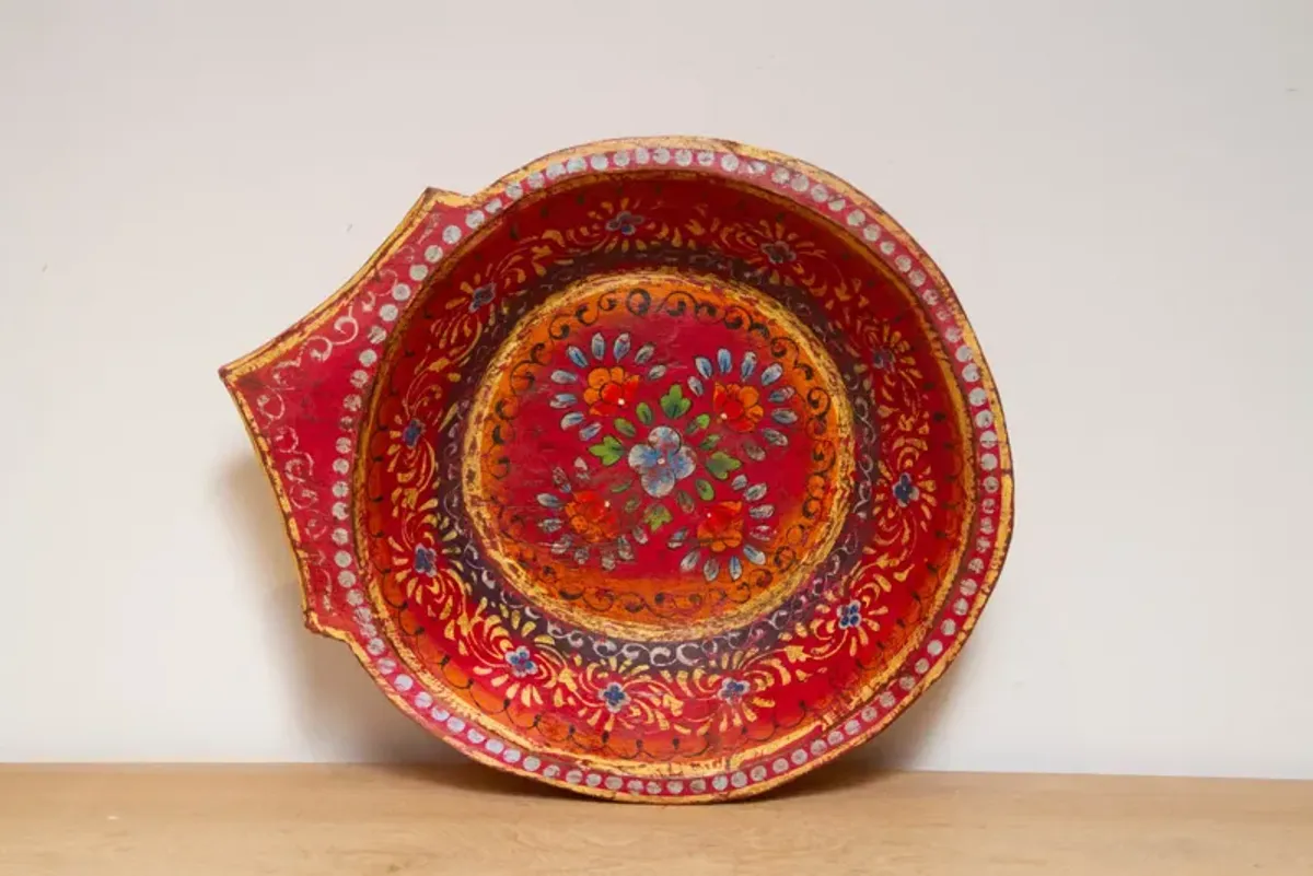 Large Festive Painted Indian Bowl