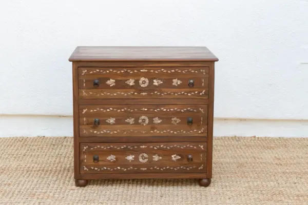 Reclaimed Teak Damascus Inlay Dresser - de-cor