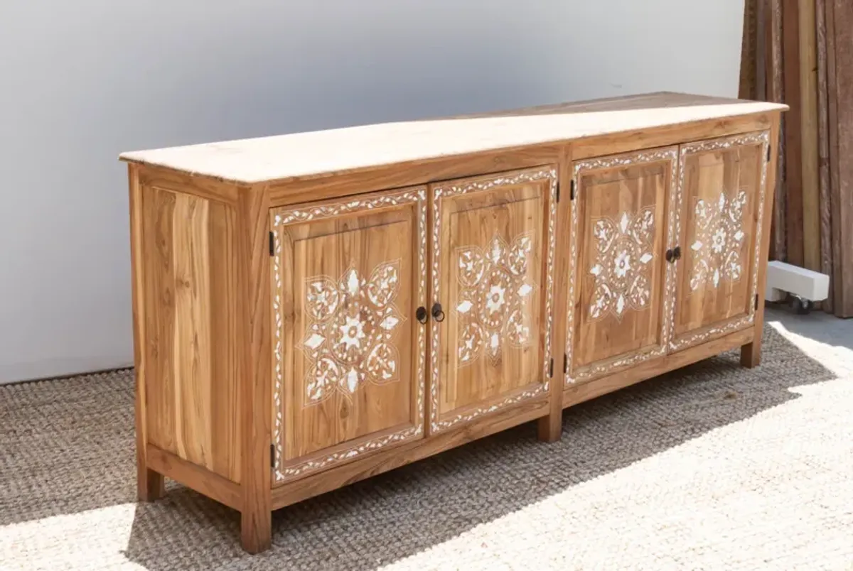 Long Damascus Mother Of Pearl Sideboard - de-cor