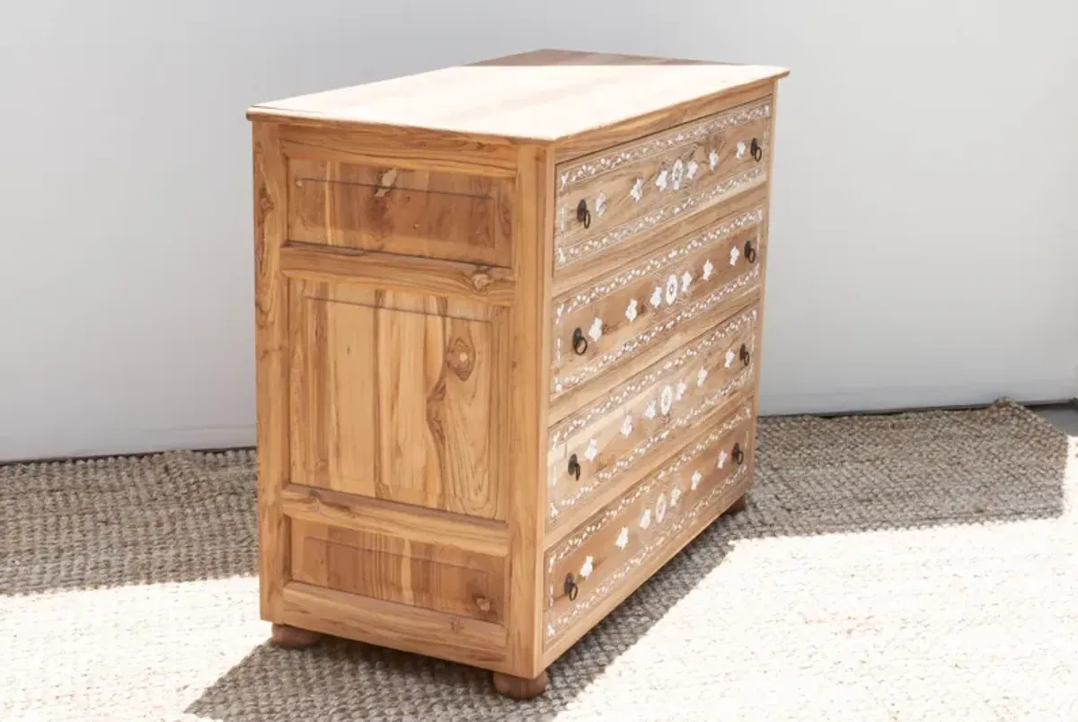 Mother of Pearl Inlay Chest of Drawers - de-cor